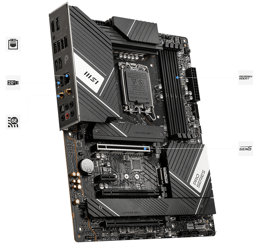 اللوحة الأم MSI PRO Z790-A WiFi ProSeries اللوحة الأم MSI PRO Z790-A WiFi ProSeries